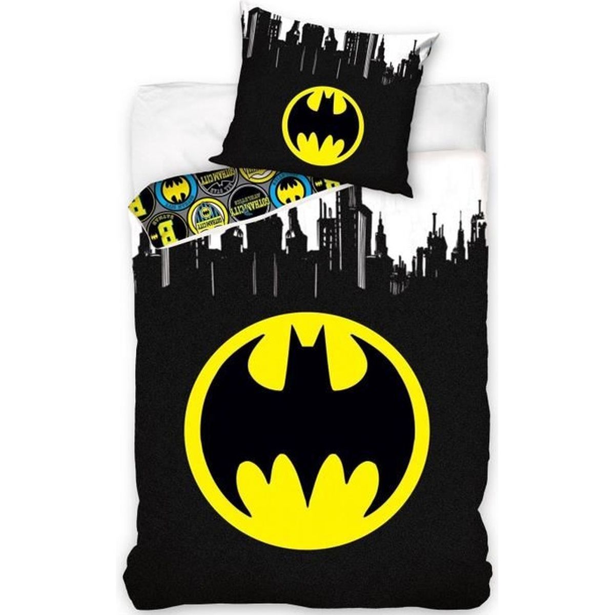 Housse de Couette Batman Noir et Jaune Simple