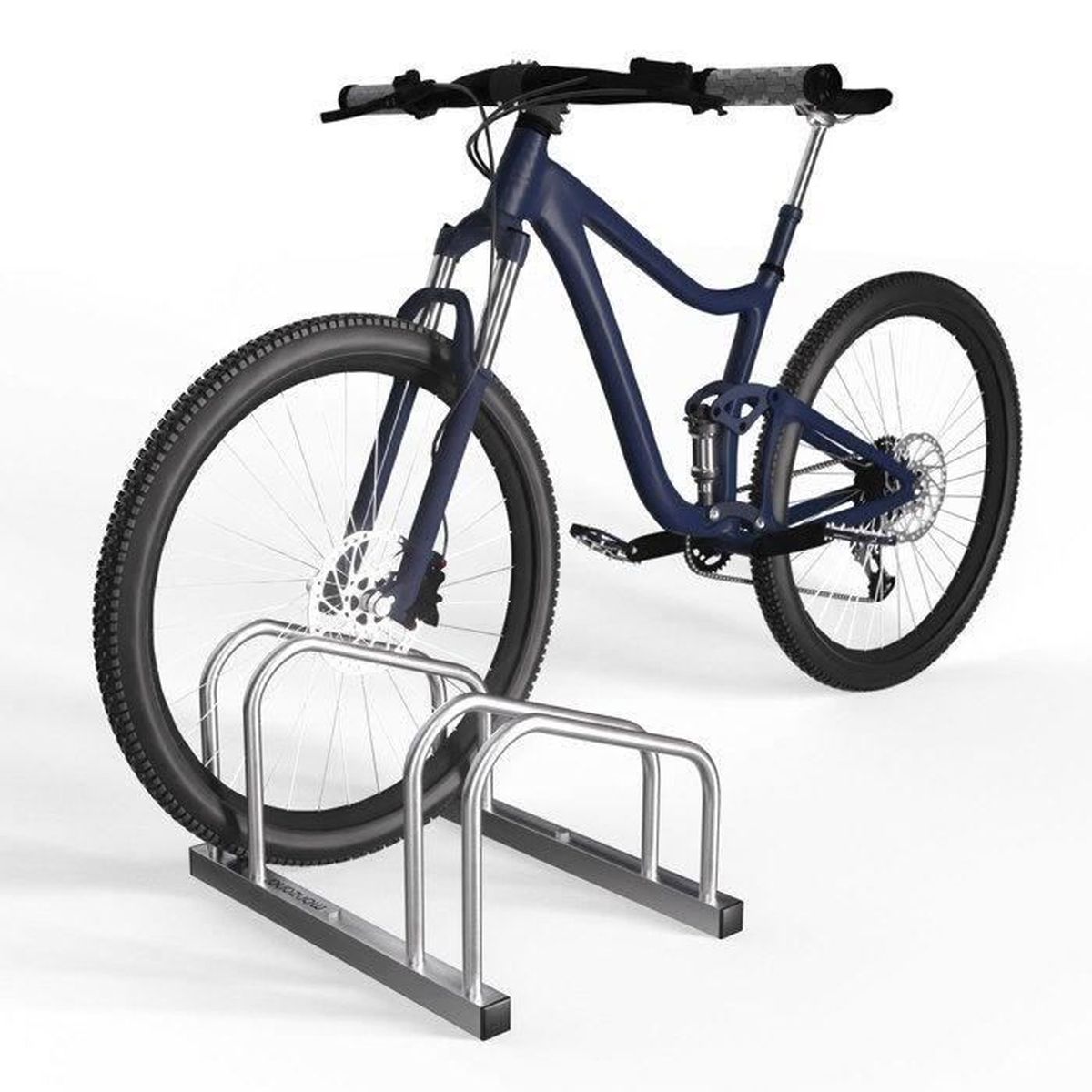 Râtelier Vélo Pour 4 Vélos - Support Métal Sol/Mur - Pneus 35-55 Mm - Noir