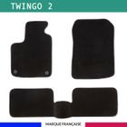 AUTOSWEET Tapis de voiture - Sur Mesure pour TWINGO 2 (2007 - 2014) - 3 pièces - Tapis de sol antidérapant pour automobile