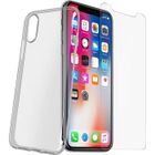 Pack de protection - AVIZAR - iPhone X / XS - Coque silicone souple - Verre trempé incassable - Transparent
