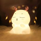 ELCKNER Veilleuse Bébé, Rechargeable 7 Couleurs LED Veilleuse Filles, Silicone Lampe de Chevet Tactile pour Enfants Adulte Chambre