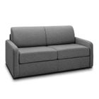 ITALIAN SPIRIT Canapé convertible express MAC MAHON sommier lattes 160cm matelas 16cm tissu tweed gris graphite