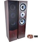 LTC Paire d'enceintes Hifi/Home-Cinéma 2x500W L766-WA + 10 Mètres de câbles transparent