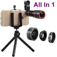 Zoom 12X universel, téléobjectif pour téléphone portable, objectif de caméra avec Clips pour Iphone Samsung S