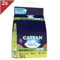 CATSAN Naturelle plus Litière végétale pour chat 2x20L