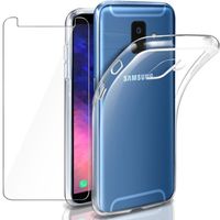 Coque et Verre Trempé pour Samsung Galaxy A6 2018 Protection Silicone Antichoc Anti-Rayures