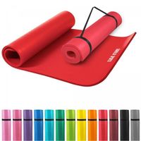 Tapis de yoga en mousse GORILLA SPORTS - 190x100x1,5cm - Rouge - Mixte - Adulte - Entretien physique