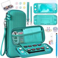 innoAura Accessoires pour Nintendo Switch Lite 17 en 1 avec Etui de Transport , Etui de Jeu, Protection d'Ecran , Support(Vert)