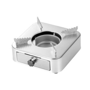 VGEBY Réchaud à bois portable en acier inoxydable avec plateau à alcool pour camping pique-nique