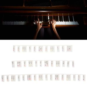 PIANO Atyhao Autocollants de clavier de piano en silicone Autocollants de clavier de piano à 88 touches, étiquettes de guide de not 98666