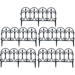 BORDURE bordures de jardin, 5 pièces clôture de rail en plastique de jardin clôture de protection détachable bordure de bordure décor[A558]