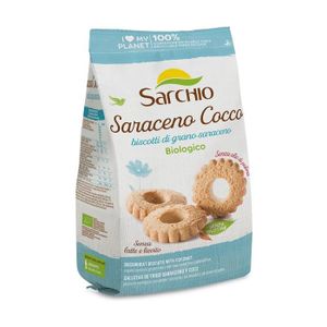 BISCUIT AUX FRUITS SARCHIO - Biscuits au sarrasin et à la noix de coco sans gluten 200 g (Coco)