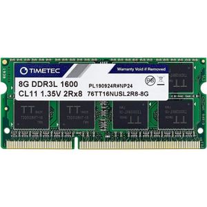 MÉMOIRE RAM Timetec 8 Go DDR3L/DDR3 1600MHz PC3-12800 Non-ECC 