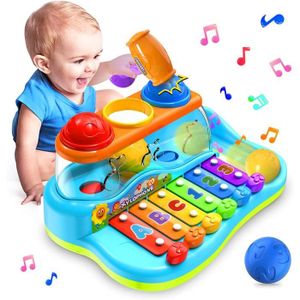 XYLOPHONE Jouets musicaux Bébé Eclairer l'instrument de Musique Xylophone Clavier de Jeu pour Les bébés Cadeau pour Les garçons et Les Filles 