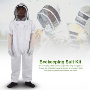 MATÉRIEL SYSTÈME NICOT POU Apiculture professionnelle abeille Gants Costume de protection Tenue apiculteur Protéger l'équipement combinaison (XL) H 130081