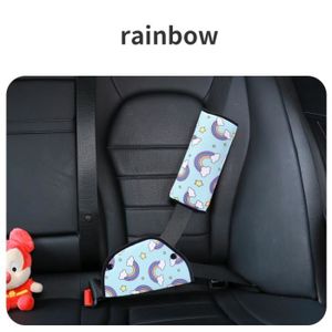 FOURREAU DE CEINTURE arc en ciel - Support de réglage de la ceinture de siège de voiture, housse de rembourrage pour bébé, enfant,