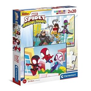 PUZZLE CLEMENTONI- SPIDERMAN SUPERCOLOR MARVEL SPIDEY AND