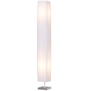LAMPADAIRE Lampe lampadaire colonne sur pied moderne lumière tamisée 40 W 14L x 14l x 120H cm inox blanc neuf 19