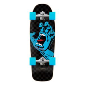 SKATEBOARD - LONGBOARD Surfskate - SANTA CRUZ - SC x Carver Screaming Hand Check - Mixte - Adulte - Bleu