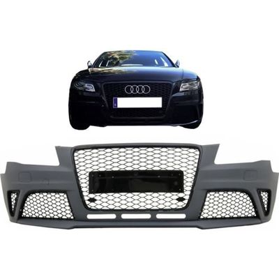 Grilles De Pare-chocs Avant Pour Audi A4 B9 (2016-18) - Look RS4, Tuning, Sans ACC - Noir