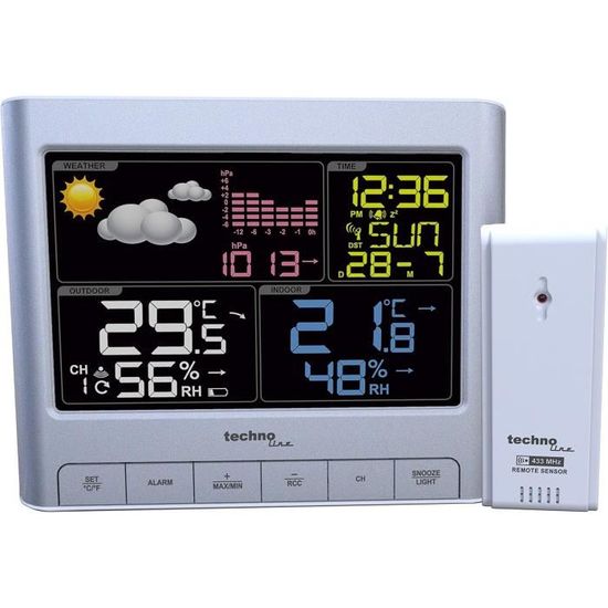 Réveil Technoline Avec Thermomètre - Affichage Température Et Date