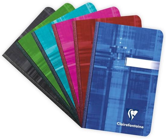 CLAIREFONTAINE Cahier Reliure Brochure Dos Toilé 24x32cm Quadrillé Et