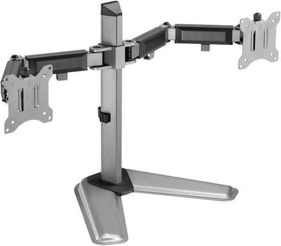 Support Double Écran VIVO STAND-V002 - Réglable Pour 2 Écrans 13-30" - Pince Bureau