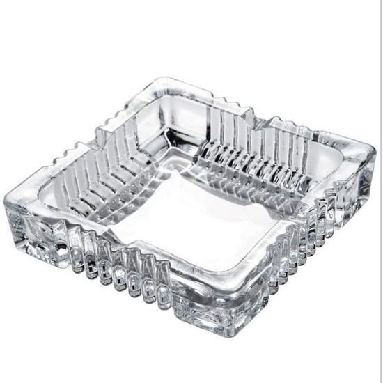 Petit Cendrier Carré En Verre Haute Résistance Pour Fumeurs