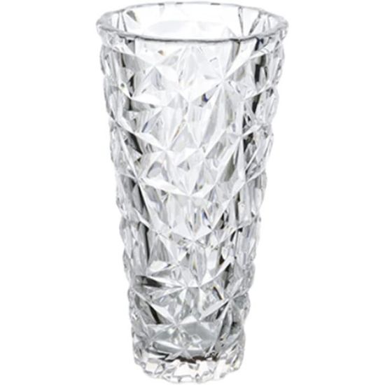 Olrla Lot de 2 vases à fleurs en acrylique transparent - Vase cylindrique en plastique incassable pour arrangements floraux, centres de table de mariage, bricolage