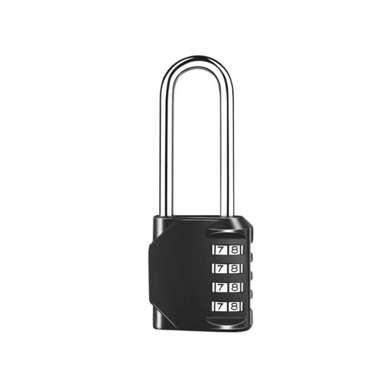 Cadenas Code 4 Chiffres, 52mm Cadenas Extérieur Etanche, Cadenas à Combinaison, 8mm Loquet
