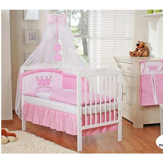 Ciel de lit bébé en moustiquaire - grand format - Rose