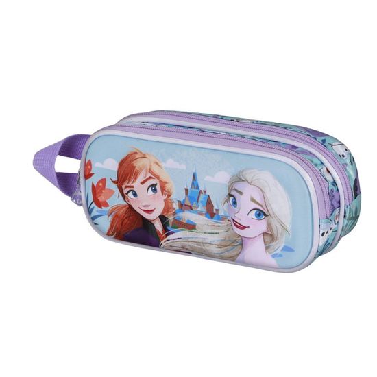 Trousse Scolaire Paw Patrol Double Compartment - Design 3D Friendship - Bleu - 10x22,5x7cm