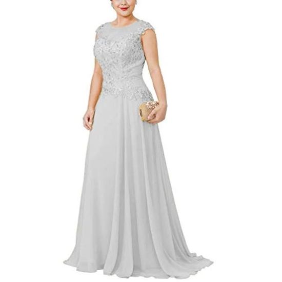 Robe Longue avec Perlée Sans Bretelles Col en Cœur Taupe Grande Taille