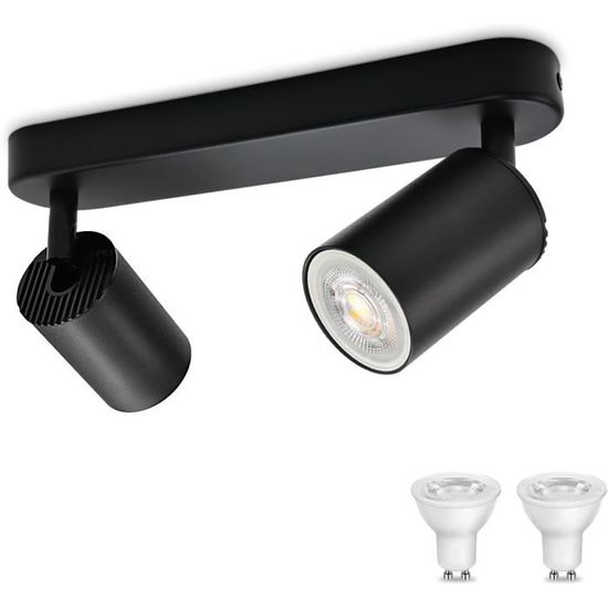 Lot De 2 Mini Spots LED USB Orientables 360° - 3W, Blanc Chaud 3000K, Pour Armoire, Vitrine - 9