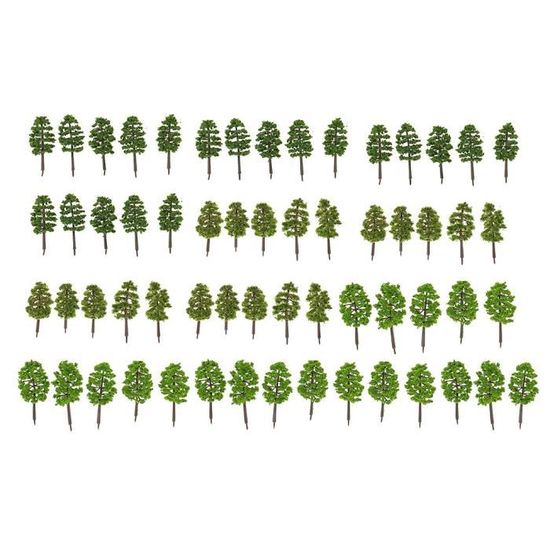 60x Modèle Arbres Décor Arbres landschaftbaum pour modélisme échelle 1:30 