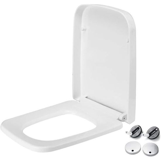 Siège De Toilette à Fermeture Douce Zuvo - Forme O, Libération Rapide - Charnières Réglables - Blanc - Standard Britannique