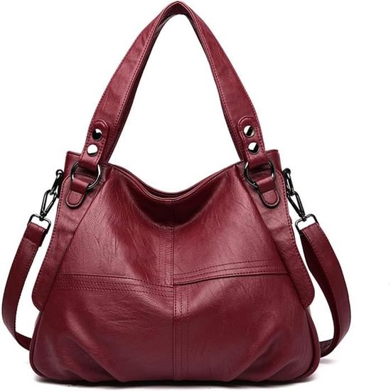 Sac à bandoulière en cuir vintage jaune Grand sac à main fourre-tout | Baginning