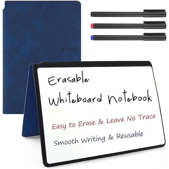 A5 Tableau Blanc Effaçable Portable Tableaux Blancs Pliable Réutilisés Tableau D'Écriture Effaçable à Sec Avec Stylo Et Chiffon De Nettoyage Pour La Maison Le Bureau L'école
