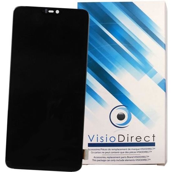 Ecran pour OnePlus 6 6.28" Noir téléphone portable ecran LCD sur chassis + vitre tactile -VISIODIRECT