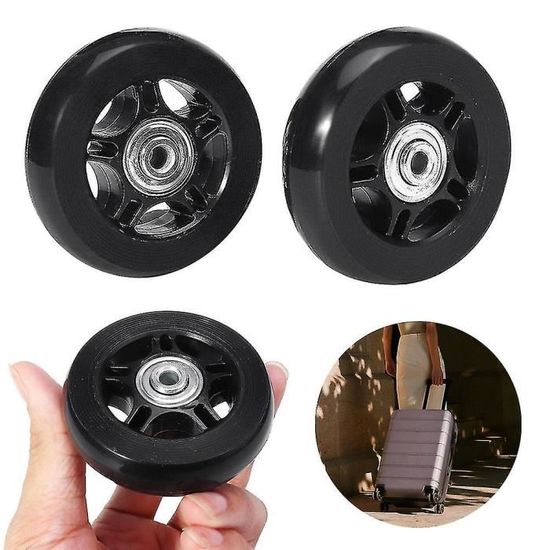 4 PCS Bagages Roues de Rechange pour Valise Trolley Chariot 45x18 mm