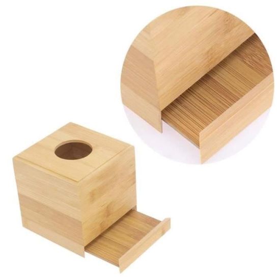 Mini Panier De Rangement En Bois Beige - Boîte Bureau Déco - 16x12x7 Cm - Stockage Organisé Et Esthétique