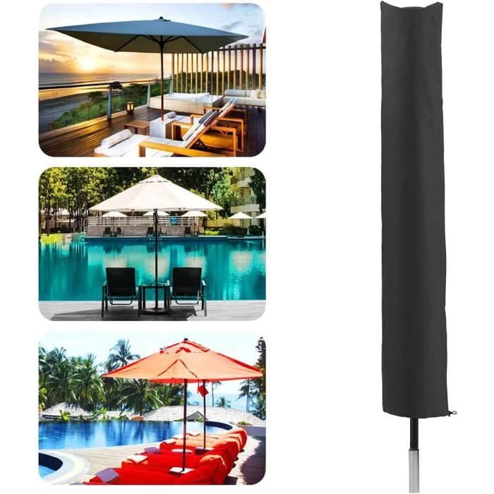 Housse De Protection Pour Parasol De Jardin - Tissu Oxford 420D Imperméable - Taille 265 Cm