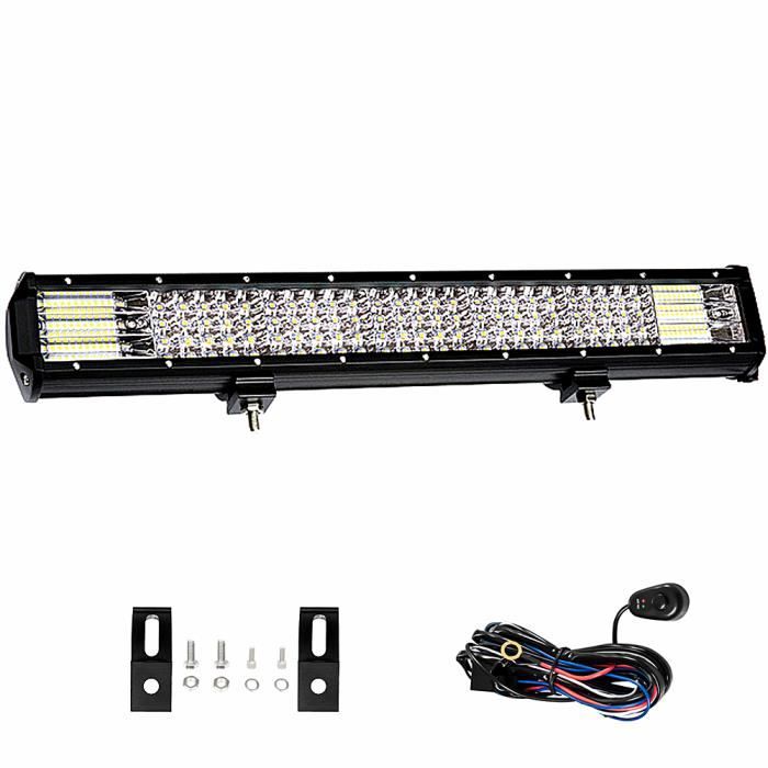Phare de Travail LED 12V 640W 20' Projecteur LED Voiture IP68 Spot Flood Feux Antibrouillard LED de Travail pour Voiture Camion Trac