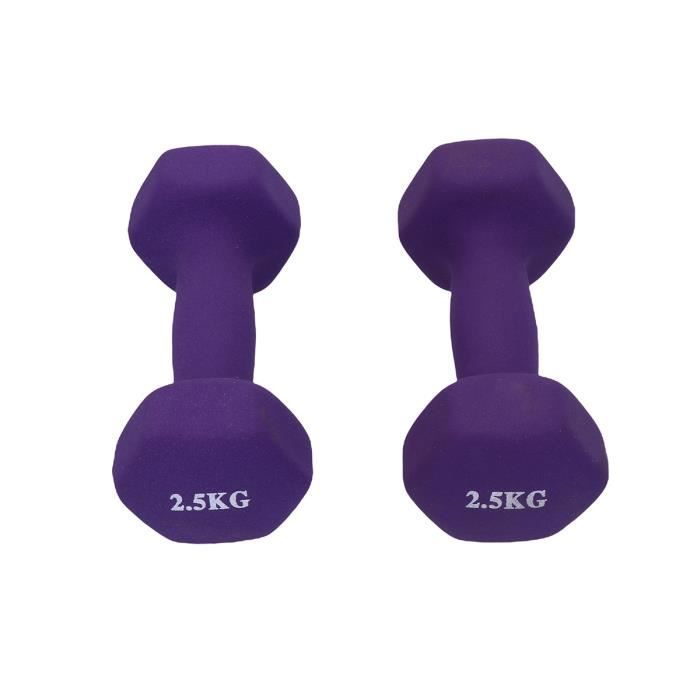 Une paire d'haltères d'exercice haltères givrés Barre de main Lady Barbells pour le yoga fitness perdre du poids couleur aléatoire (