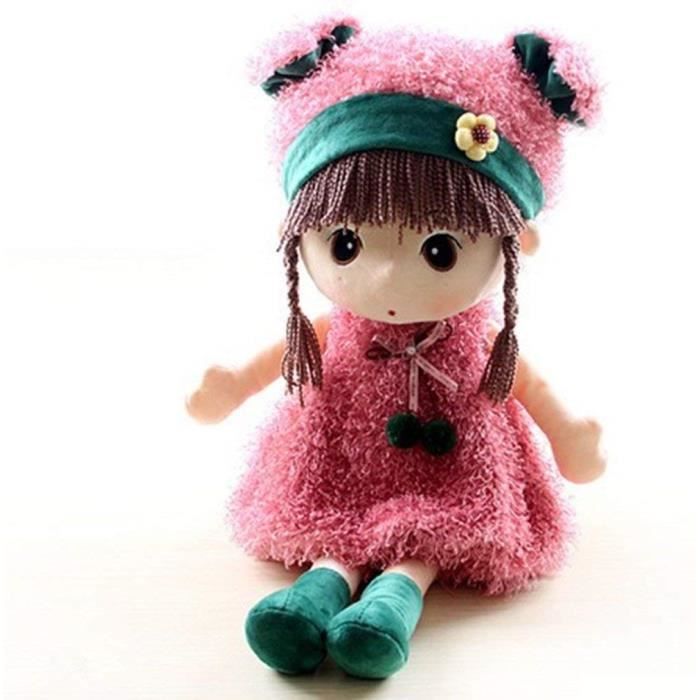 Jouet Fille Poupée de Chiffon Doudou Premier Âge Adorable en Peluches Mini-Princesse Mignonne Décoration Maison Cadeau Noël/ Anniver