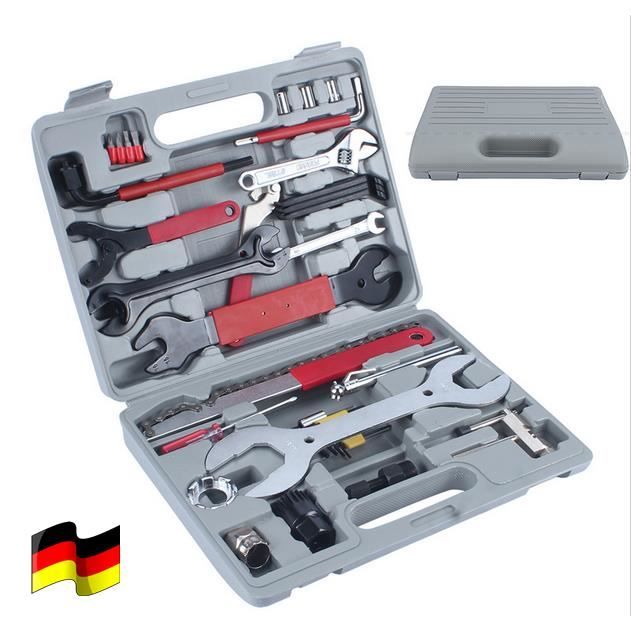 Boîte d'Outils de Réparation pour Vélo Coffret d'Outils 44 Pièces