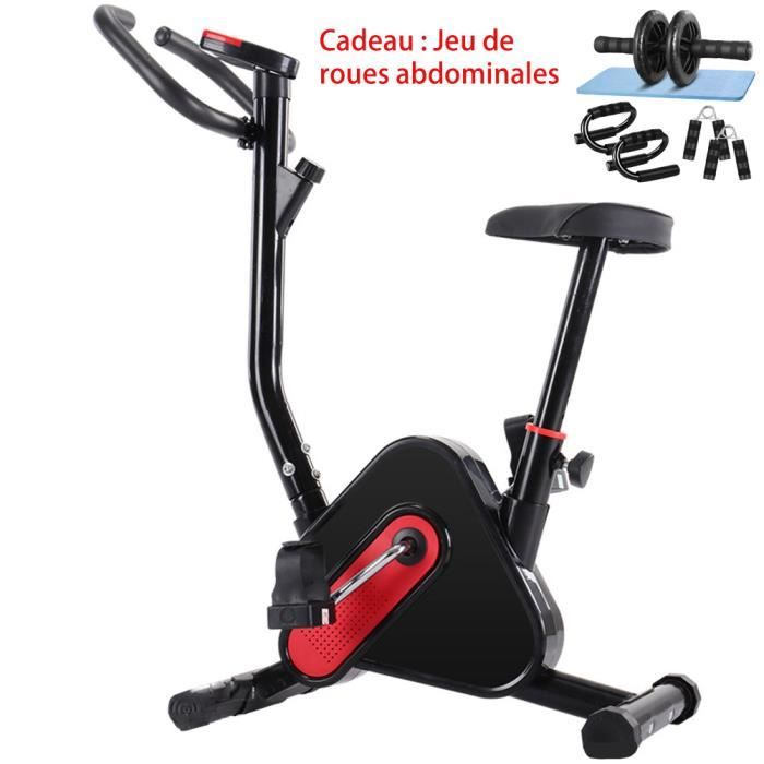 Vélo d'appartement avec capteurs de pouls Noir et rouge