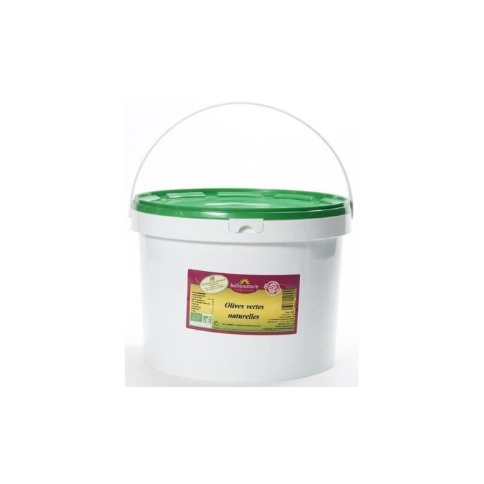 Belle nature Olives vertes naturelles seau 5kg
