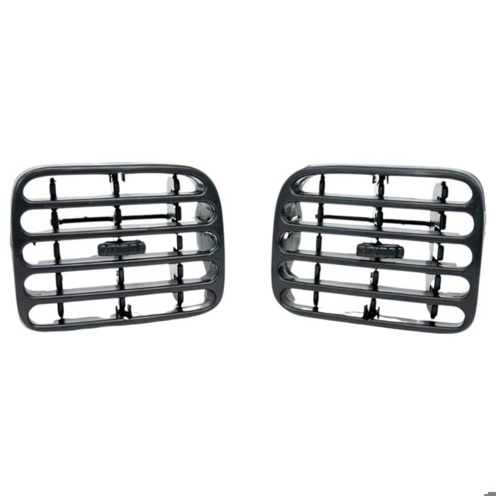 FINAO FRANCE - 2 Grilles de ventilation aération centrale noir du tableau de bord pour Renault Clio 2 II