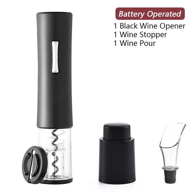 Tire-bouchon Tire-bouchon électrique à vin Ouvre-boîte Accessoires de cuisine Tire-bouchon électrique à vin avec bouchon à vin